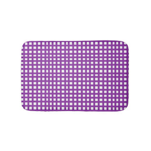 Tapis De Bain Grille de maillage carré violet