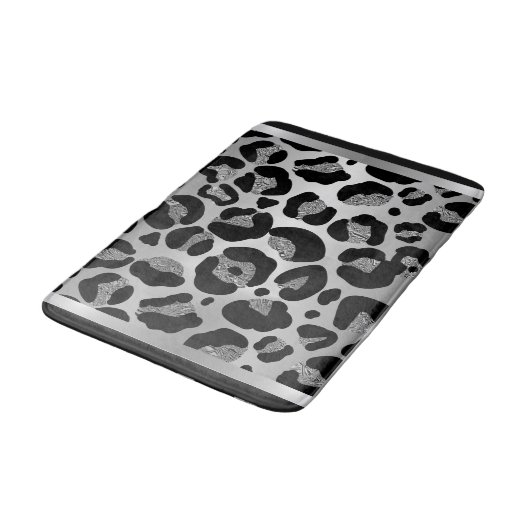 Tapis De Bain Grille Silver Leopard Safari Impression (Angle)
