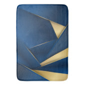 Tapis De Bain Grilles Arrière - plans texturées Courbes Bleu et  (devant Vertical)