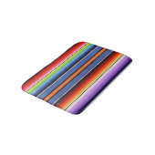 Tapis De Bain Grilles de couverture mexicaine Serape arc-en-ciel (Angle)