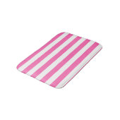 Tapis De Bain Grilles roses et blanches chaudes (Angle)