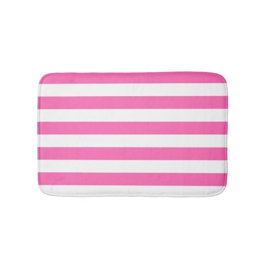 Tapis De Bain Grilles roses et blanches chaudes (Devant)