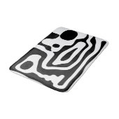 Tapis De Bain Grip Vise : Noir et Blanc Abstrait (Angle)