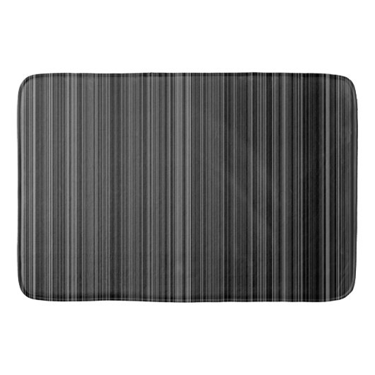 Tapis de bain gris argenté noir blanc (Devant)