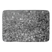 Tapis De Bain Gris argenté paillettes Bokeh Glam 2 (Devant)