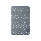Tapis de bain gris avec de petits pingouins (Devant (Vertical))