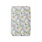 Tapis De Bain gris avec des pâquerettes (Devant (Vertical))
