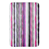 Tapis De Bain Gris, blanc et rose Abstrait (devant Vertical)