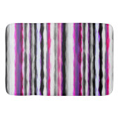 Tapis De Bain Gris, blanc et rose Abstrait (Devant)