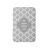 Tapis De Bain Gris Blanc Marocain #5 Dk Gris 3 Monogramme initia (Devant (Vertical))
