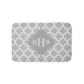 Tapis De Bain Gris Blanc Marocain #5 Dk Gris 3 Monogramme initia (Devant)