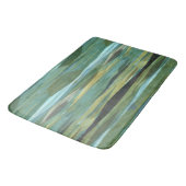 Tapis De Bain gris bleu et vert abstrait (Angle)