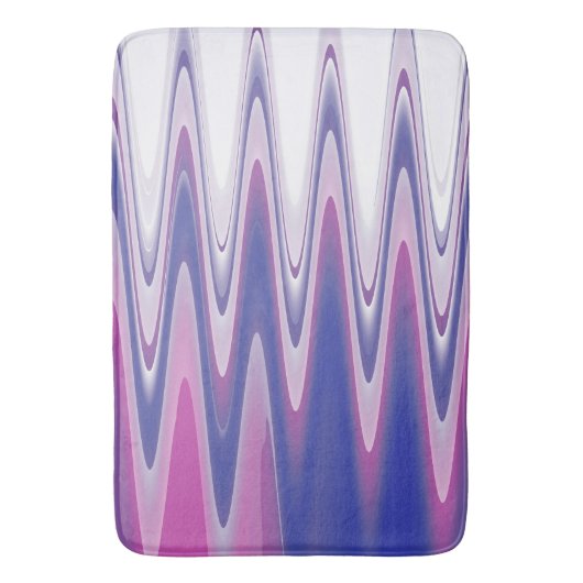 Tapis De Bain gris bleu Fuchsia (devant Vertical)