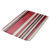 Tapis De Bain Gris complexes - Rouge, gris, noir et blanc os (Angle)