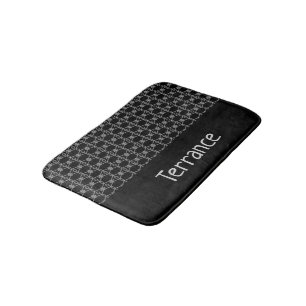 Tapis De Bain Gris corde décorative clôture noir