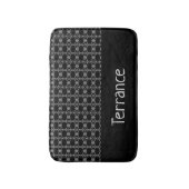 Tapis De Bain Gris corde décorative clôture noir (Devant (Vertical))