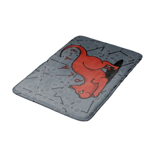 Tapis De Bain Gris de CAT de JEU (Angle)
