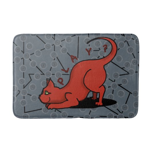 Tapis De Bain Gris de CAT de JEU (Devant)