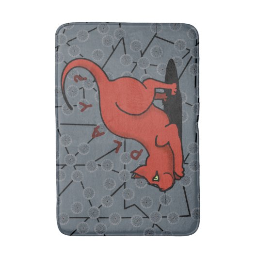 Tapis De Bain Gris de CAT de JEU (Devant (Vertical))