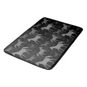 Tapis de bain gris de silhouette de cheval (Angle)