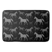 Tapis de bain gris de silhouette de cheval (Devant)