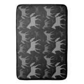 Tapis de bain gris de silhouette de cheval (devant Vertical)