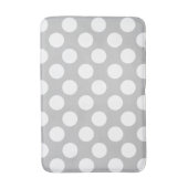 Tapis de bain gris et blanc de mousse de point de (Devant (Vertical))