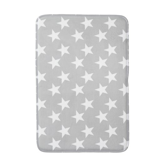 Tapis de bain gris et blanc de mousse de profil (Devant (Vertical))