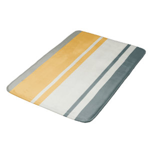 Tapis De Bain Gris et Jaune Gris Gris Gris Modernes du milieu du