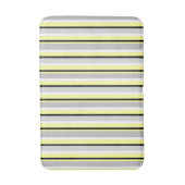 Tapis De Bain Gris et jaune rayé élégant (Devant (Vertical))