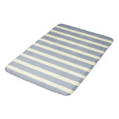 Tapis De Bain Gris et rayures crème (Angle)