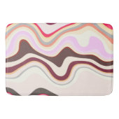 Tapis De Bain Gris et rose ondulé (Devant)