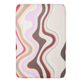 Tapis De Bain Gris et rose ondulé (devant Vertical)