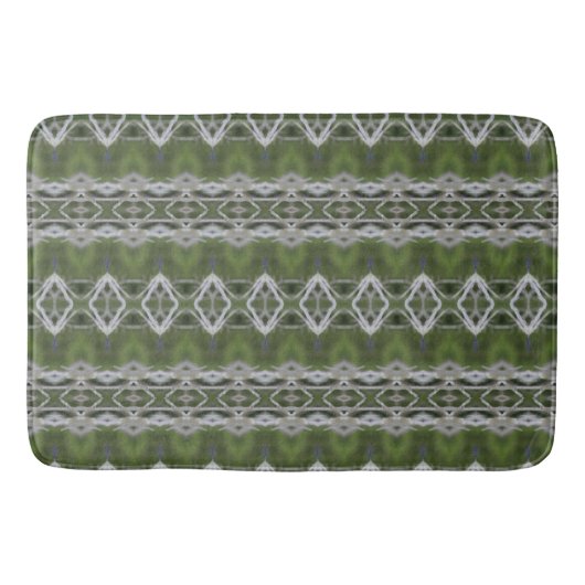 Tapis De Bain Gris et vert Designer Motif Grand Mat de bain (Devant)