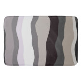 Tapis De Bain Gris et violet rayures ondulées (Devant)