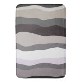 Tapis De Bain Gris et violet rayures ondulées (devant Vertical)