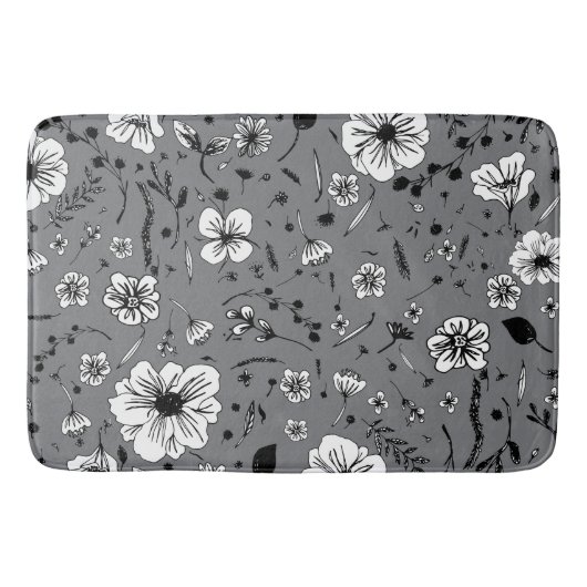 Tapis De Bain Gris floral (Devant)