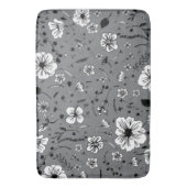 Tapis De Bain Gris floral (devant Vertical)