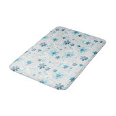 Tapis De Bain Gris floral, rétro, gris, bleu (Angle)