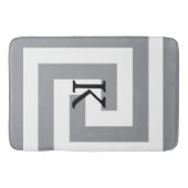 Tapis De Bain Gris Gris Gris Gris Noir Blanc Motif (Devant)