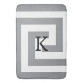 Tapis De Bain Gris Gris Gris Gris Noir Blanc Motif (devant Vertical)