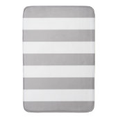 Tapis De Bain Gris, Gris, Gris, Motif rayé (devant Vertical)