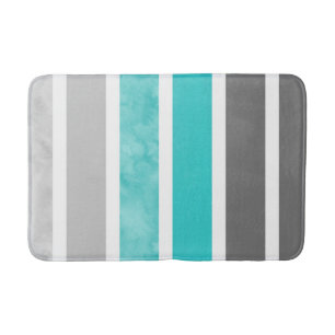 Tapis De Bain Gris gris turquoise