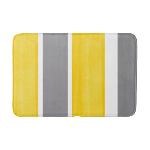 Tapis De Bain Gris jaune Gris Blanc Gris Moderne 2