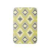 Tapis De Bain Gris Jaune vert ocre Retro Ikat gouttes Motif (Devant (Vertical))