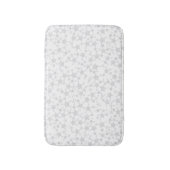 Tapis De Bain Gris pâle sur blanc | Motif d'étoiles d'impression (Devant (Vertical))