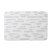 Tapis De Bain Gris pâle sur lignes arrondies blanches Motif (Devant)