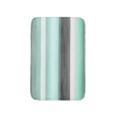Tapis De Bain Gris Pastel Mint Vert Aquarelle Gris Motif (Devant (Vertical))