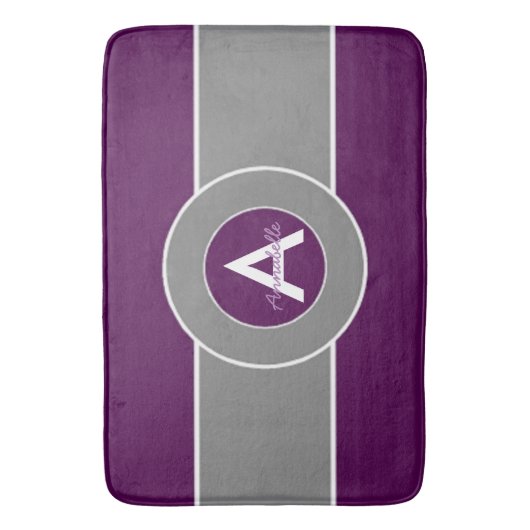 Tapis De Bain Gris pourpre foncé (devant Vertical)