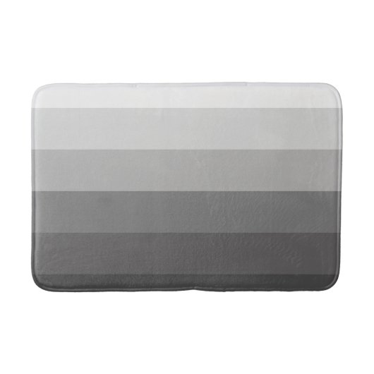 Tapis De Bain Gris rayé moderne (Devant)